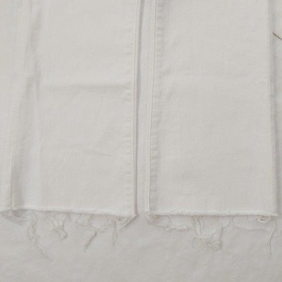 Madewell Jeans Womens 25 White Cali Demi-Boot Raw Hem Stretch Rodeo Cowgirl - Picture 8 of 11